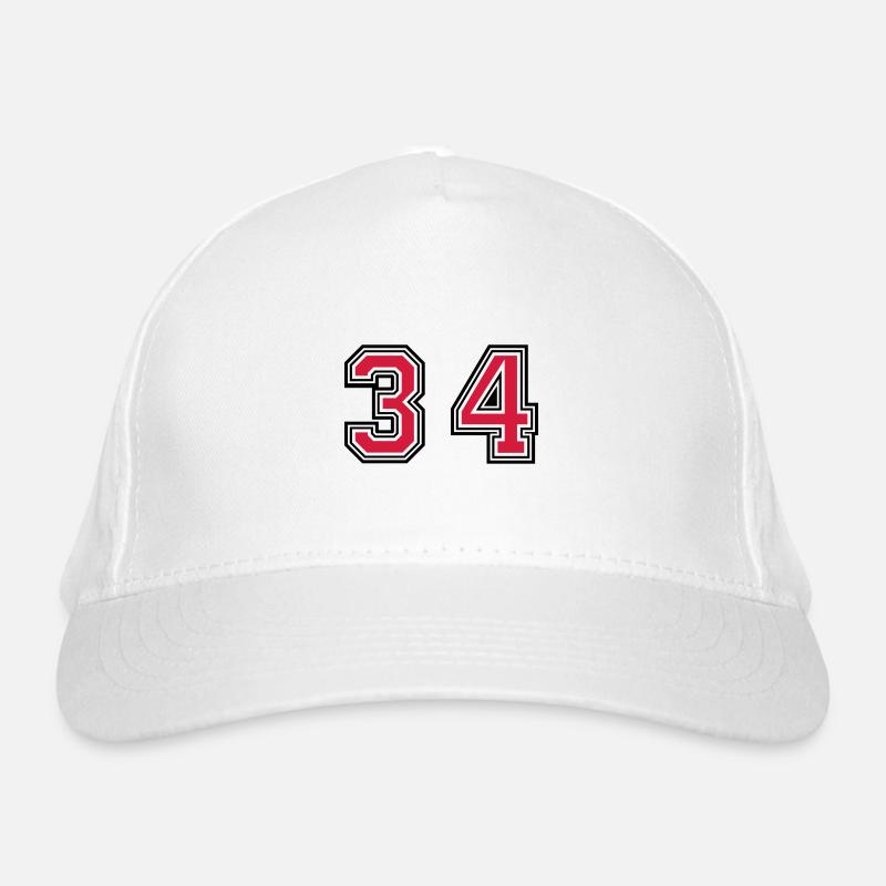 34 Zahl symbol Bio-Baseballkappe