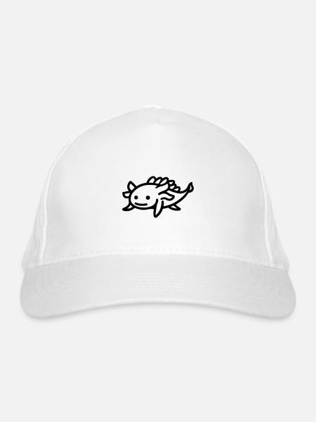Axolotl - Bio-Baseballkappe - Weiß - Vorne