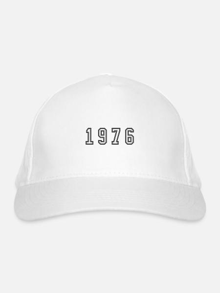1976 Year Number - Organic Baseball Cap - white - Front