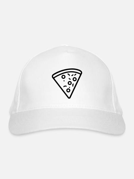 Pizza slice - Organic Baseball Cap - white - Front