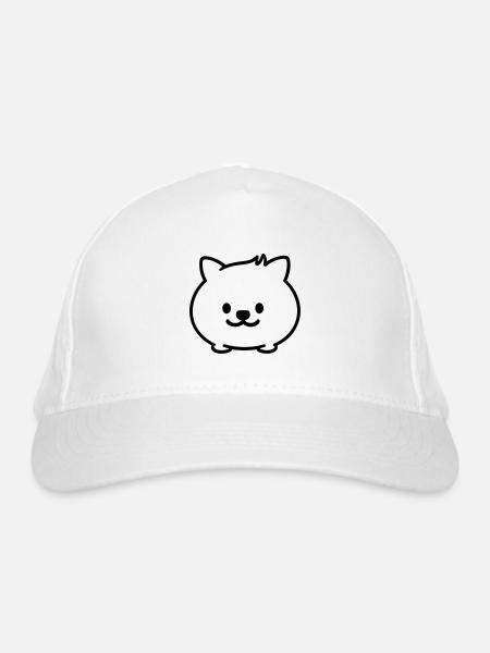 Hund - Bio-Baseballkappe - Weiß - Vorne