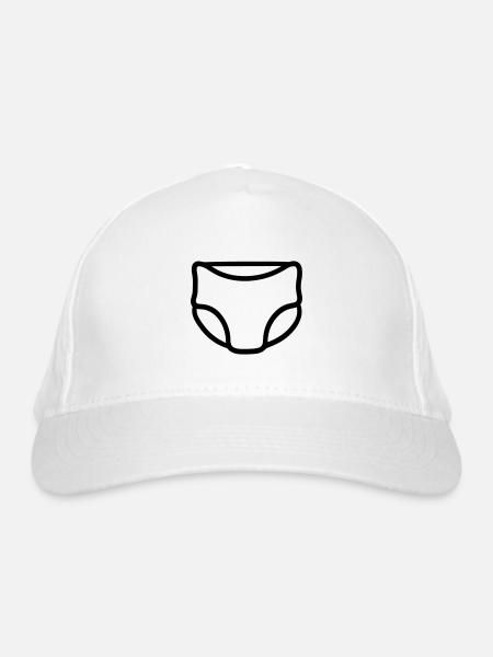 Schicht - Bio-Baseballkappe - Weiß - Vorne