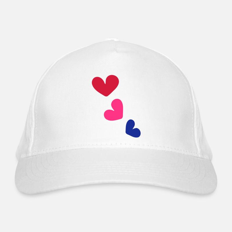 Coeurs 3_colorful Casquette classique bio