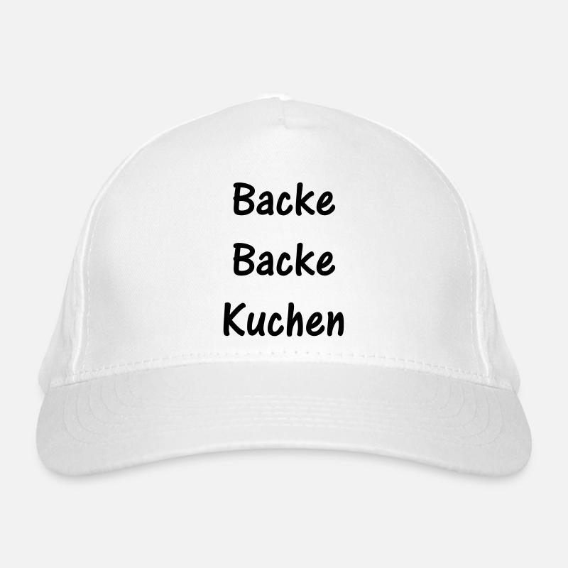 Backe Backe Kuchen - Bio-Baseballkappe - Weiß
