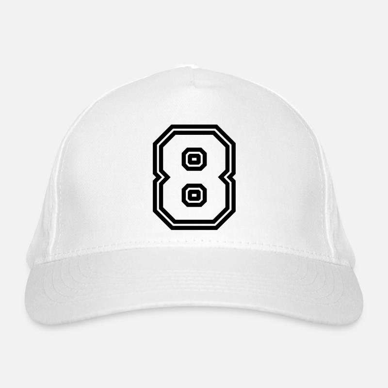 8 Zahl symbol Bio-Baseballkappe