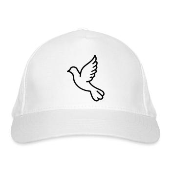 Taube - Bio-Baseballkappe - Weiß - Vorne