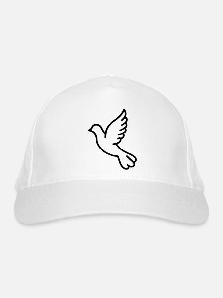 Taube - Bio-Baseballkappe - Weiß - Vorne