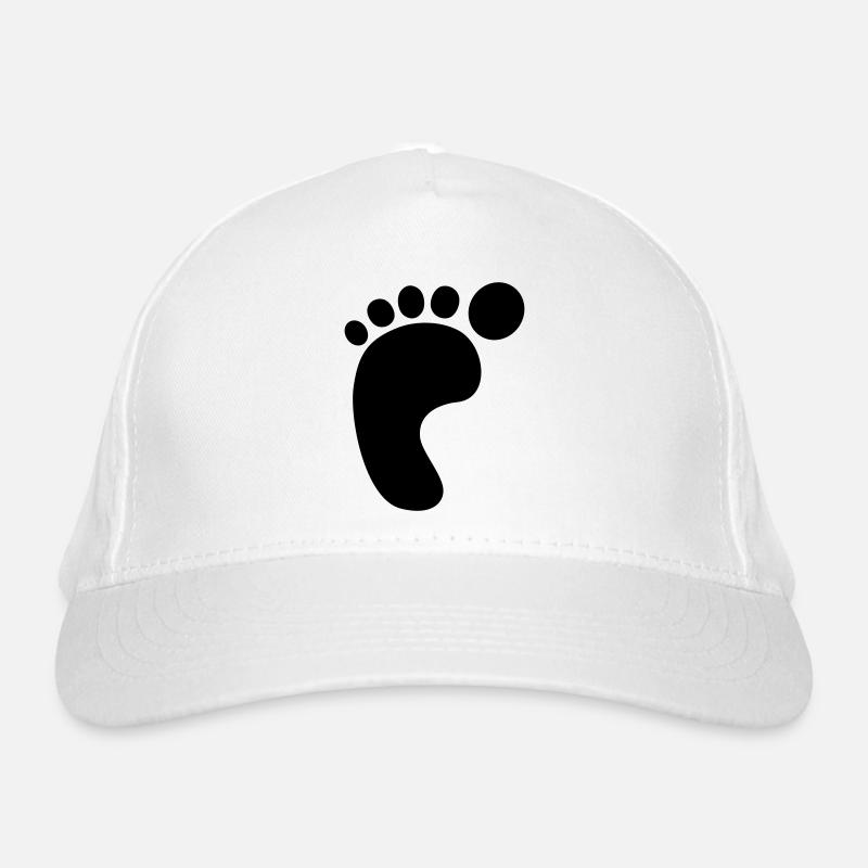 Impression de pied gauche Casquette classique bio
