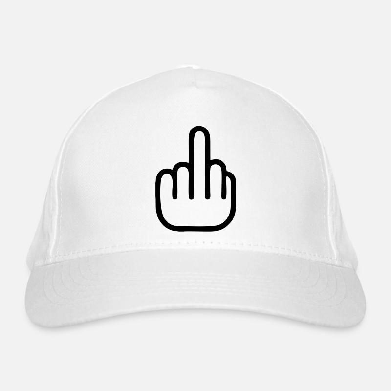 middle finger ★ Mittelfinger Bio-Baseballkappe