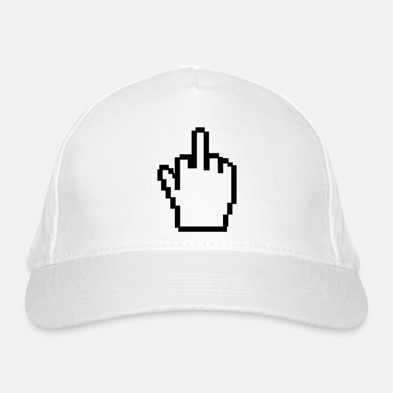 Mittelfinger in Pixel Bio-Baseballkappe