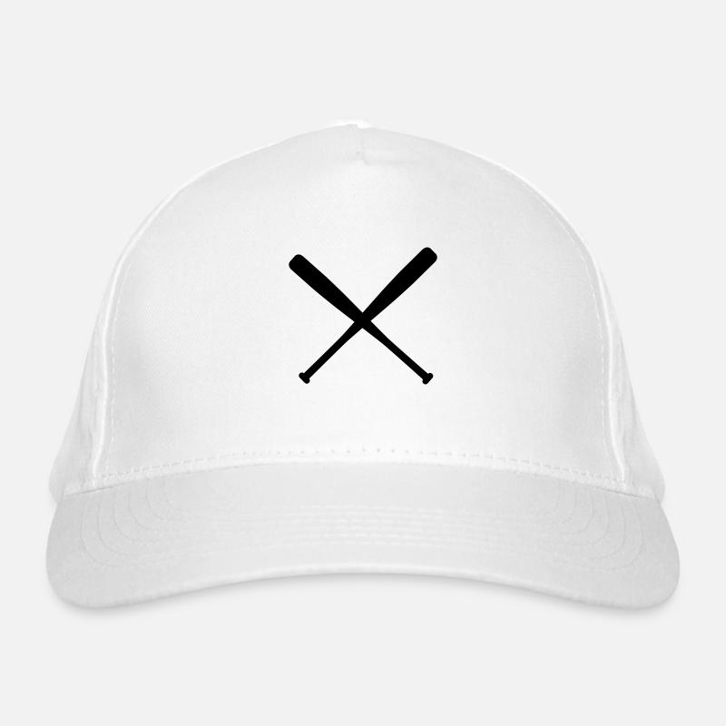 baseball bat crossed Organic Baseball Cap