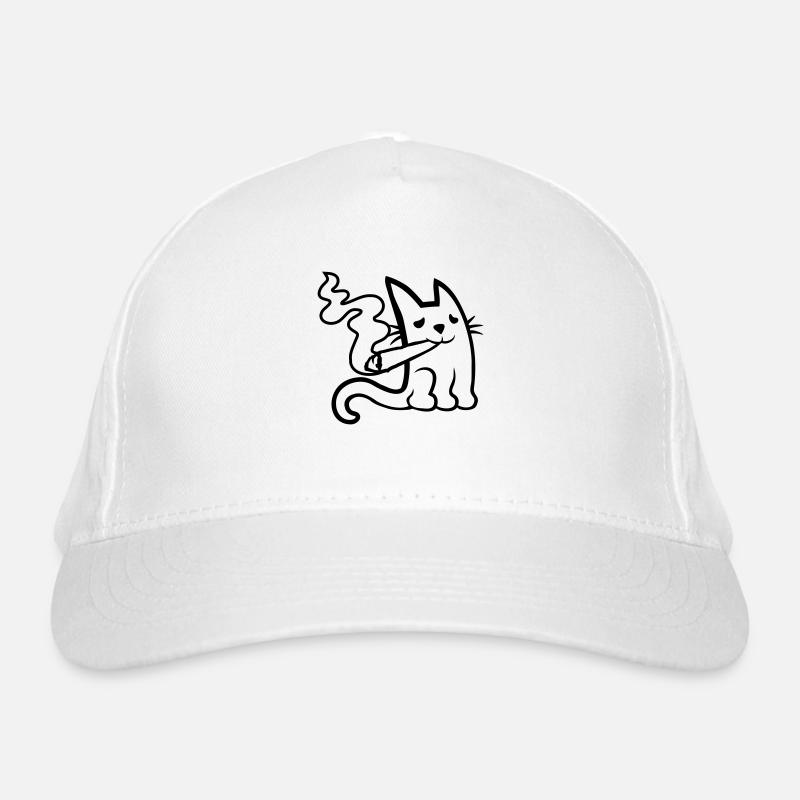 Weed Joint Drugs Cat Casquette classique bio