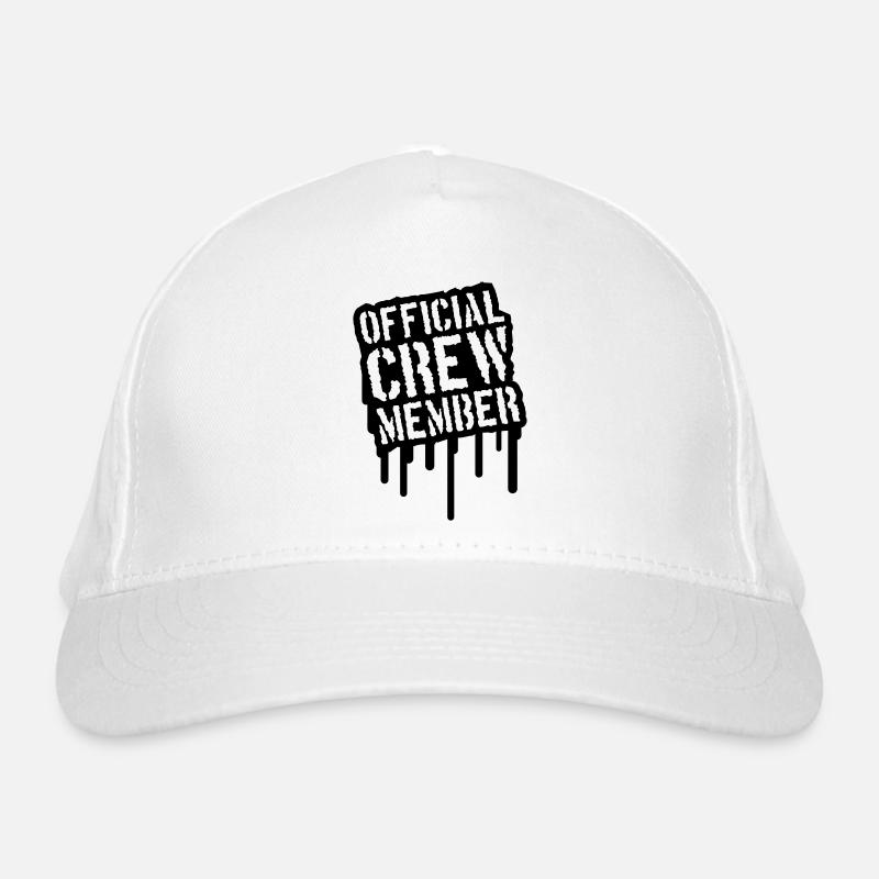 Official Crew Member Stamp Design - Casquette classique bio - blanc