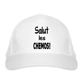 Salut les chemos / humour / tee shirt / design - Casquette classique bio - blanc - Devant