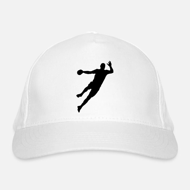 Handball Spieler Sprungwurf Geschenk Bio-Baseballkappe