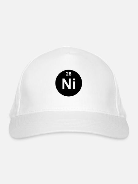Element 28 - ni (nickel) - Minimal-inverse - Casquette classique bio - blanc - Devant