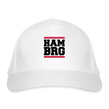 hamburg - Bio-Baseballkappe - Weiß - Vorne