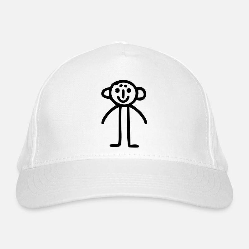 Strichmännchen Kinderbild Bio-Baseballkappe