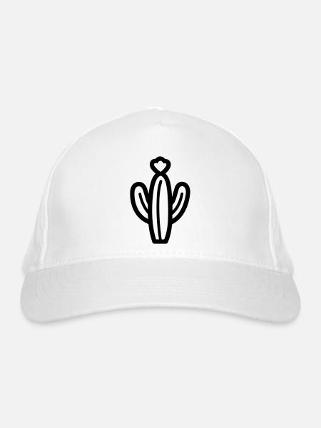 Cactus - Organic Baseball Cap - white - Front