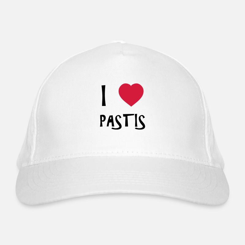 I Love Pastis [Alcohol / Alkohol] - Organic Baseball Cap - white