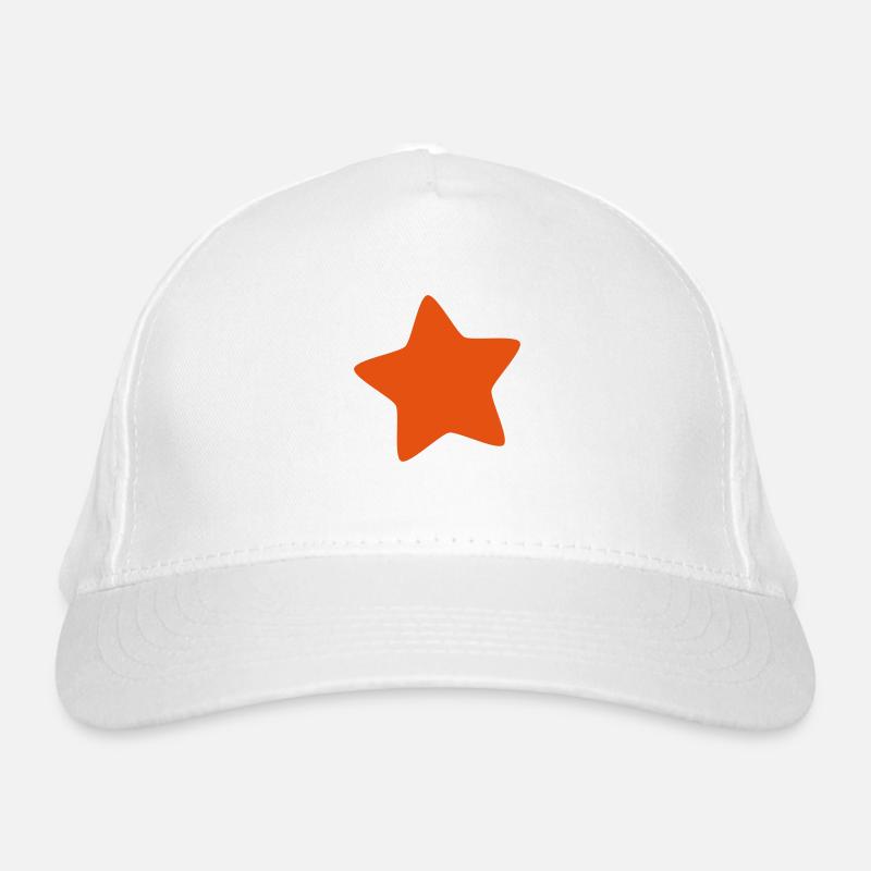 simple étoile orange Casquette classique bio