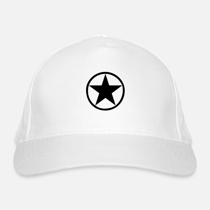 Stern im Kreis Bio-Baseballkappe