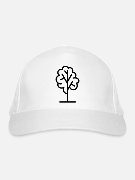 Baum - Bio-Baseballkappe - Weiß