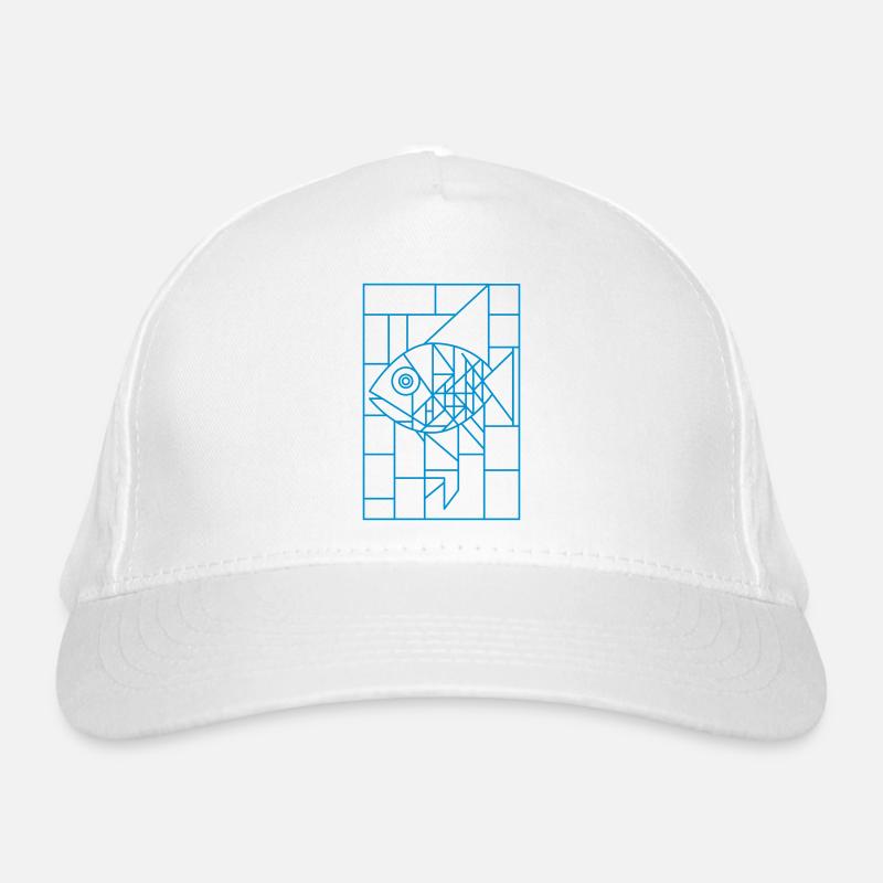 Fish in Lines Organic Baseball Cap