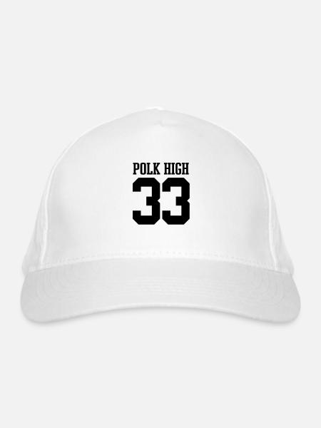 Polk High 33 - Bio-Baseballkappe - Weiß - Vorne