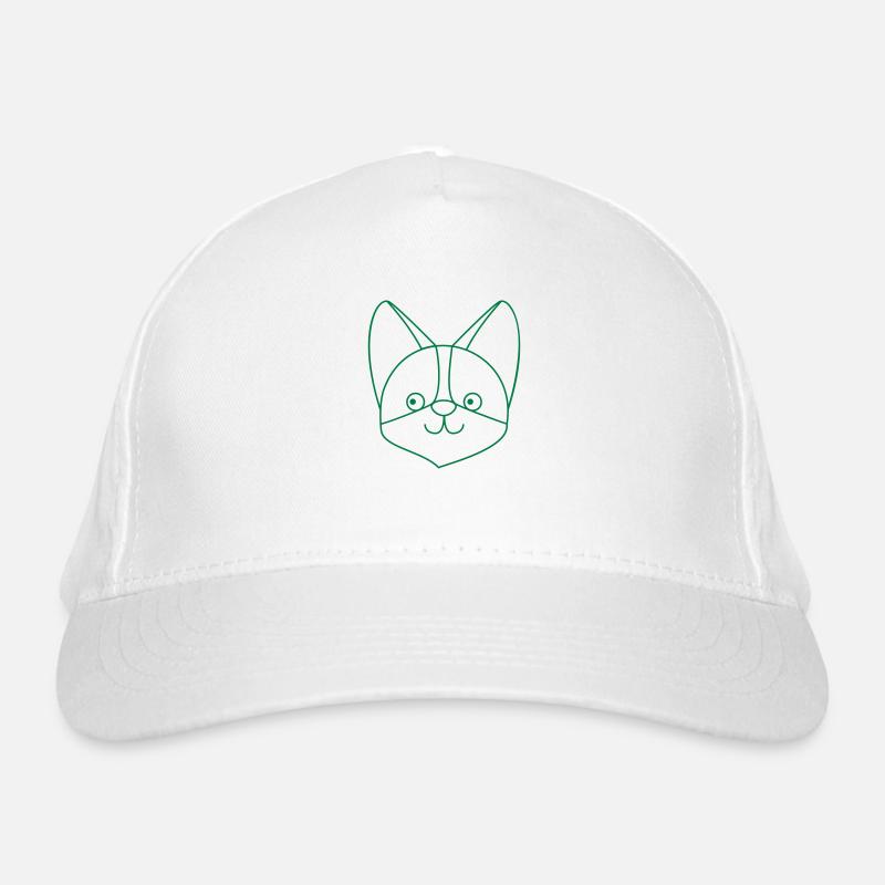 Super süßes Corgi-Gesicht Bio-Baseballkappe