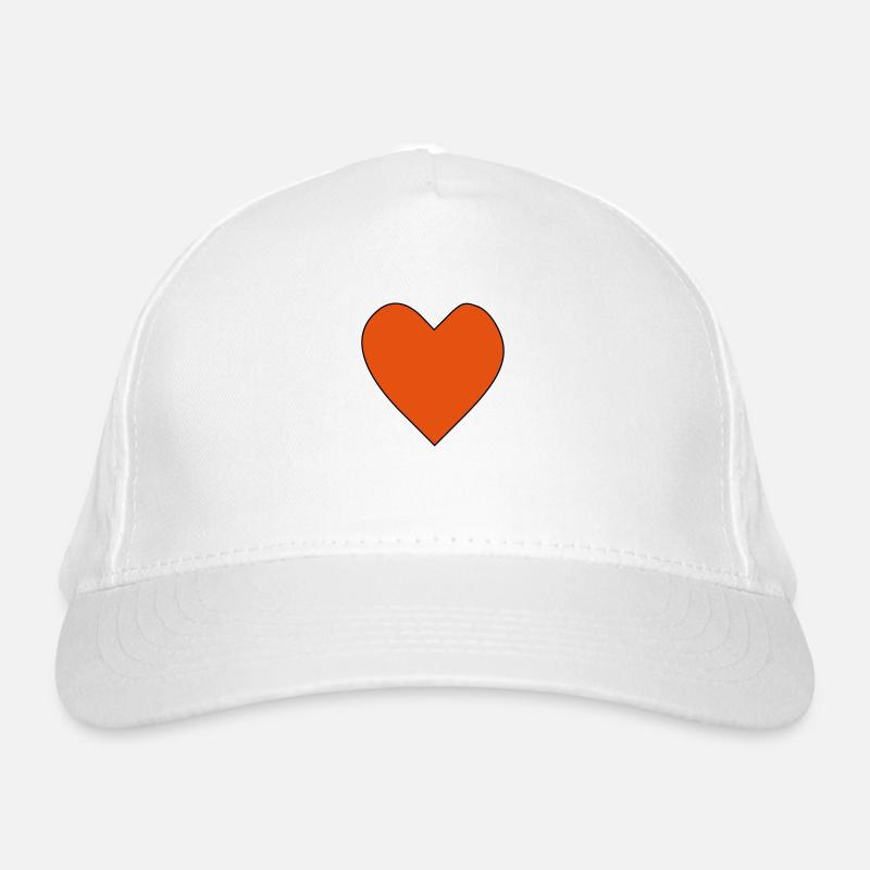 Großes rotes Herz. Heart Bio-Baseballkappe