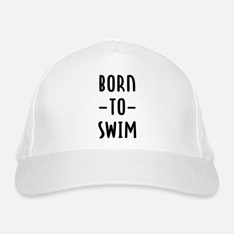 Geboren zum Schwimmen Bio-Baseballkappe