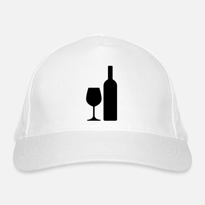 Wein Weinflasche Weinglas Alkohol Bio-Baseballkappe