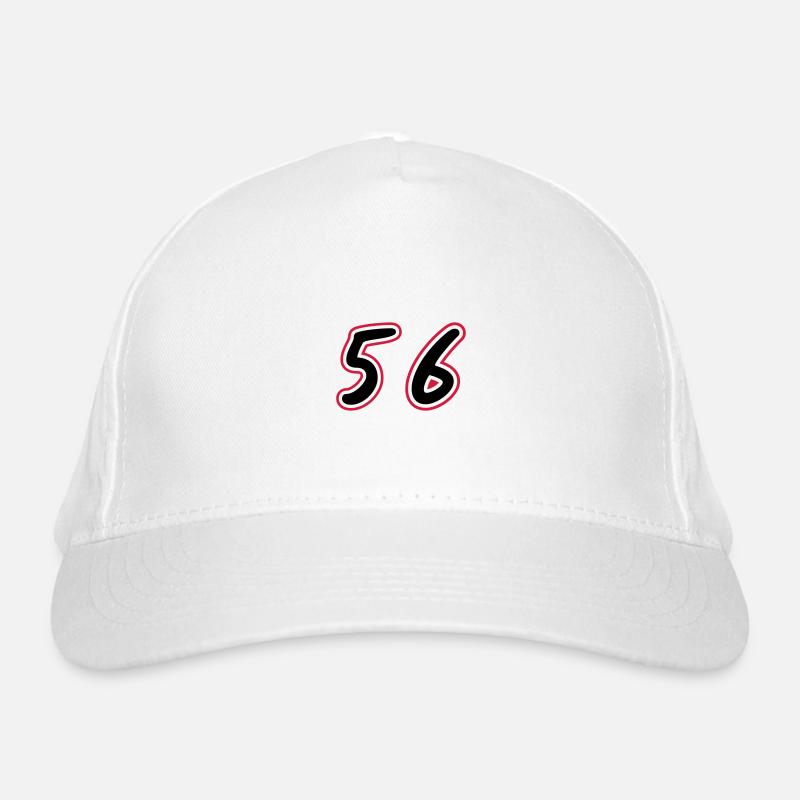 56 Number Symbol Organic Baseball Cap