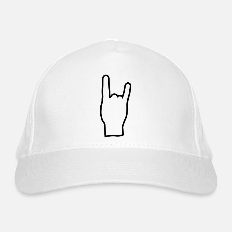Rock and roll hand de Bio-Baseballkappe