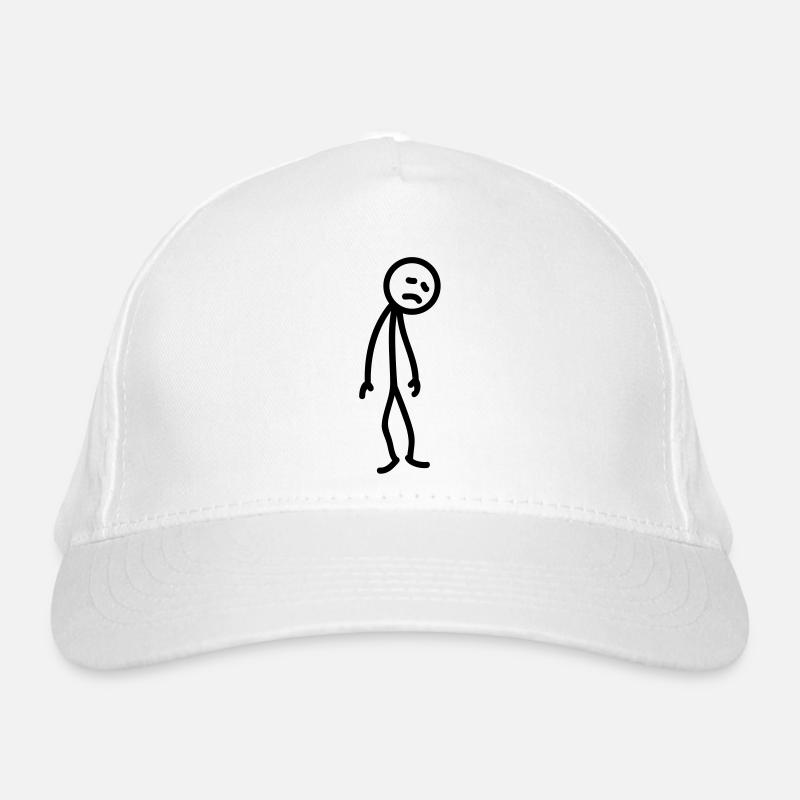 Triste figure de bâton malheureuse déprimée Casquette classique bio