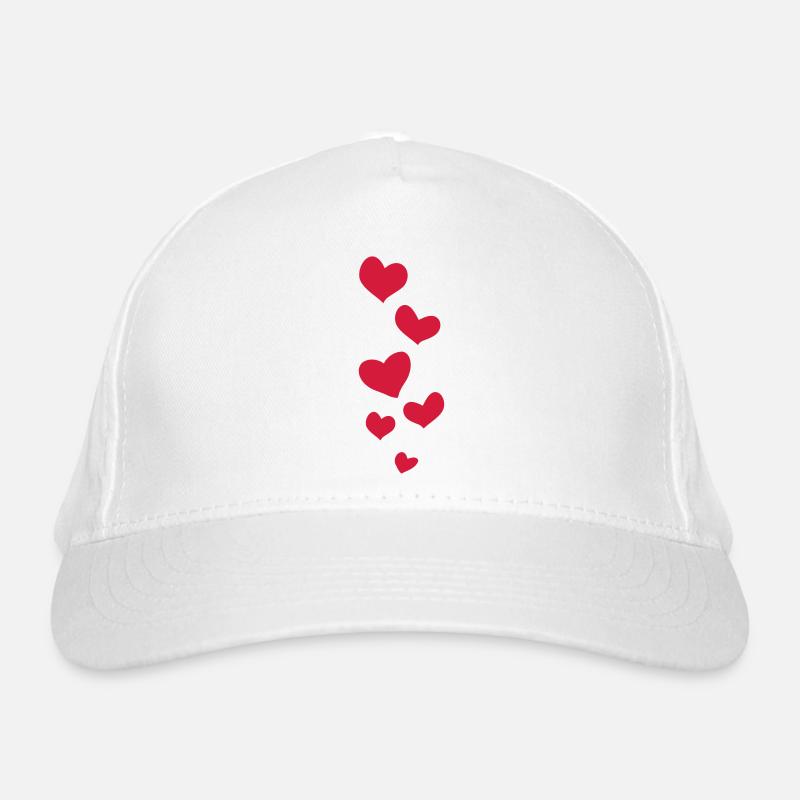 six cœurs rouges Casquette classique bio