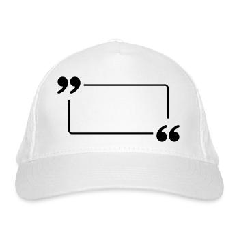 Bulle citation 1 (à personnaliser) - Casquette classique bio - blanc - Devant