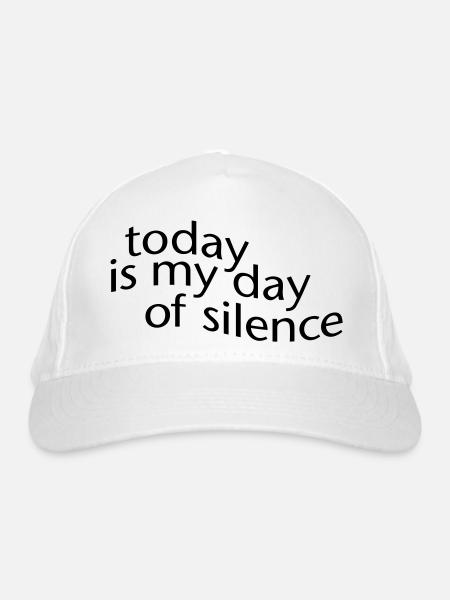 day of silence - Bio-Baseballkappe - Weiß - Vorne