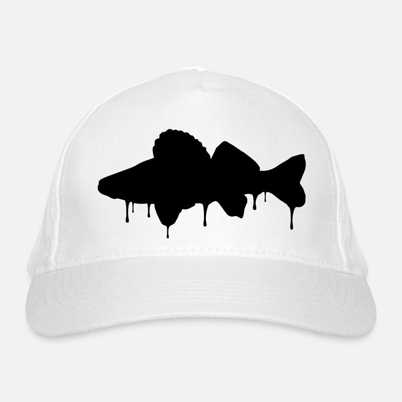 Zander Graffiti black - Anglershirt Organic Baseball Cap