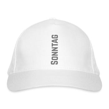 Sunday weekday as text - Organic Baseball Cap - white - Front