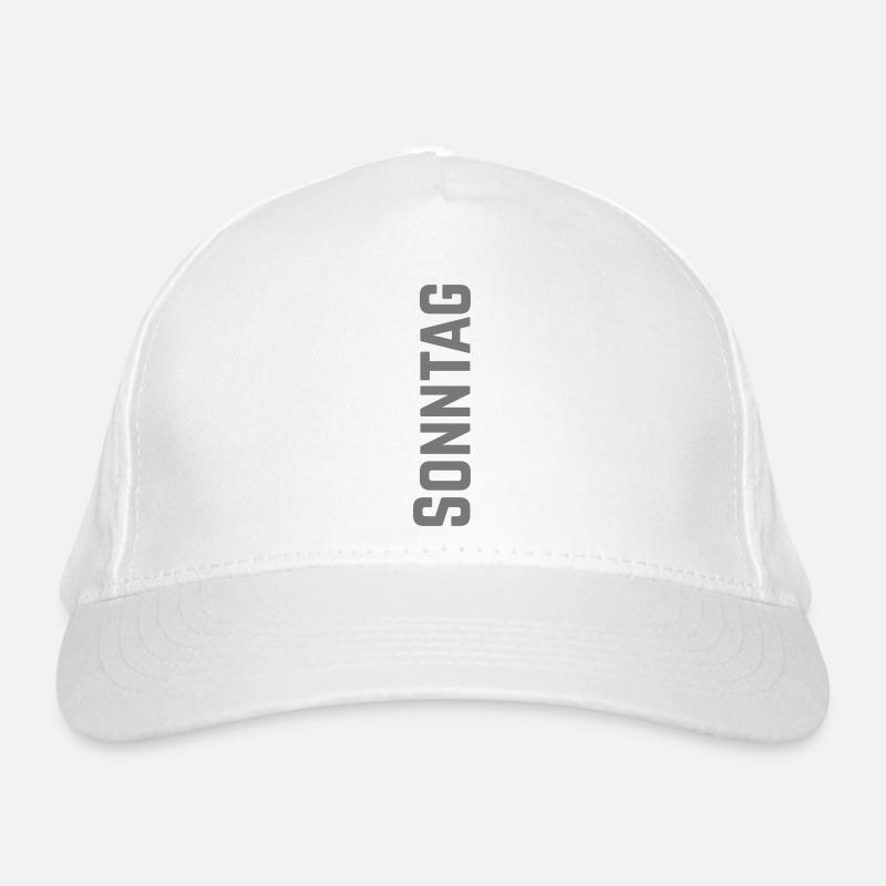 Dimanche en semaine sous forme de texte Casquette classique bio