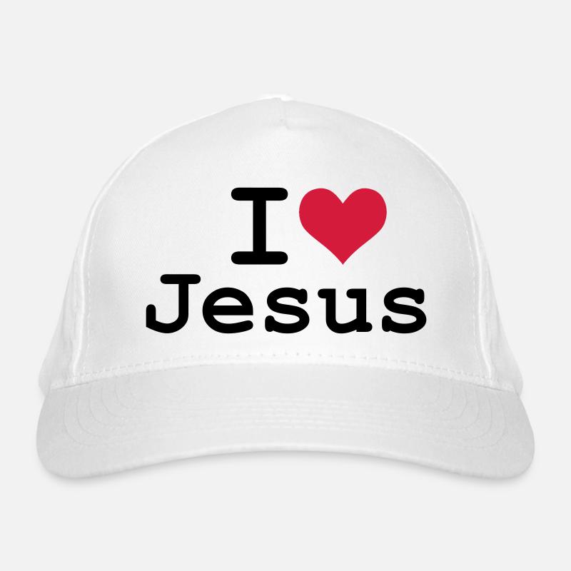 I Love Jesus Bio-Baseballkappe