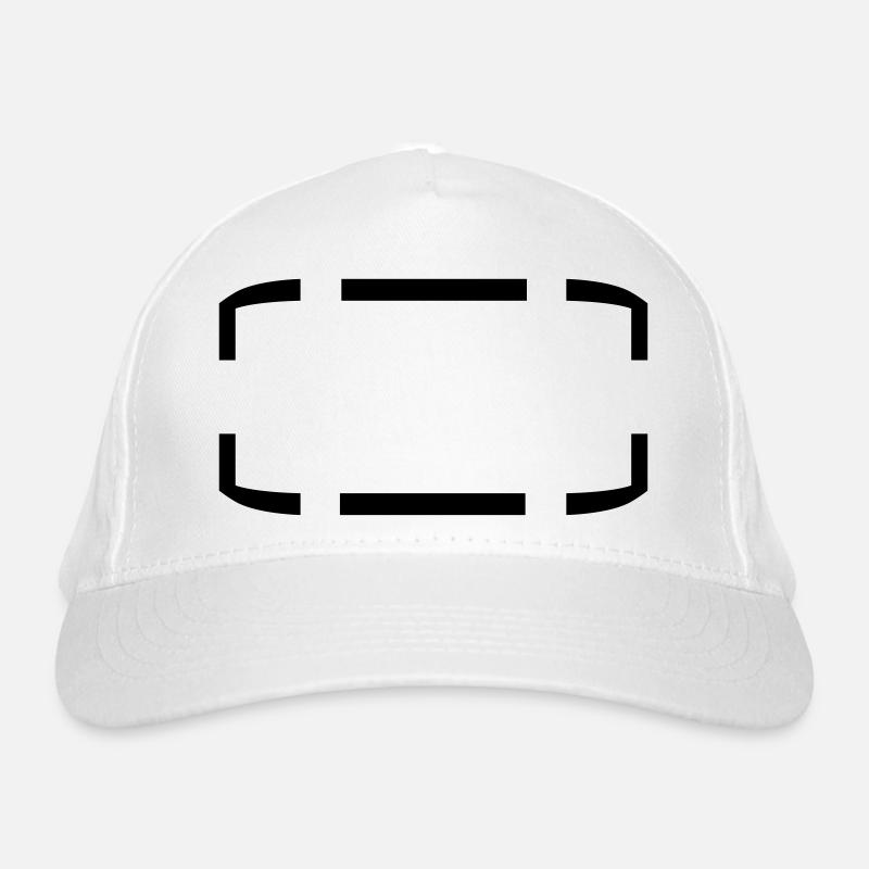 border frame parentheses text field write name Organic Baseball Cap