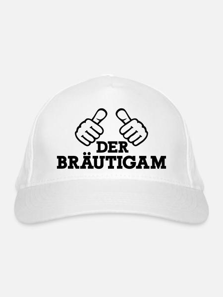 Bräutigam - Bio-Baseballkappe - Weiß