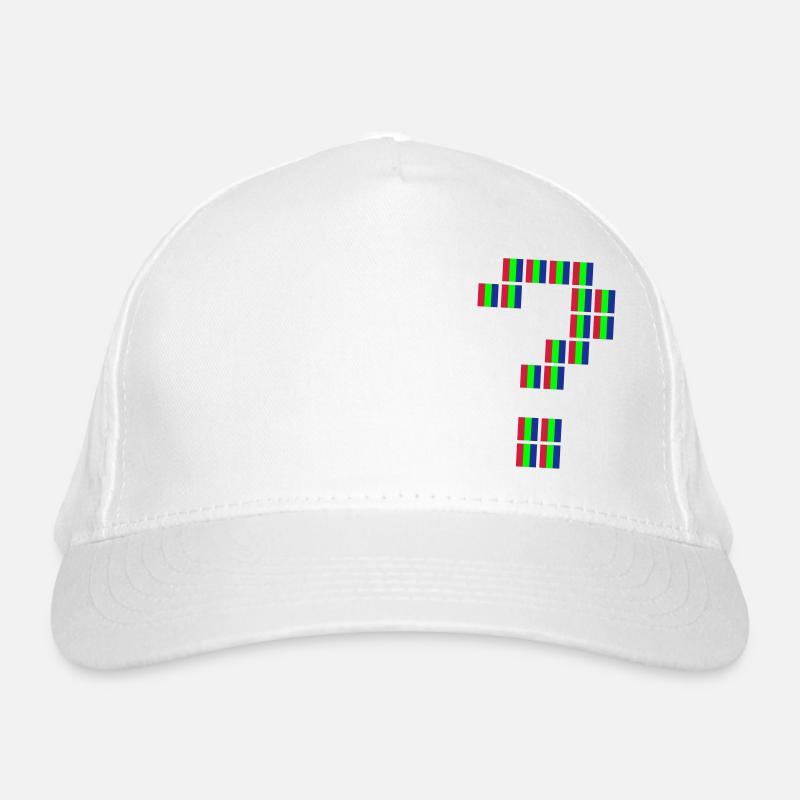 Pixel Art Questionmark Bio-Baseballkappe