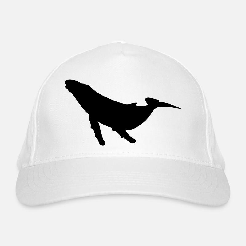 whale whale silhouette shadow Shadow1 Organic Baseball Cap