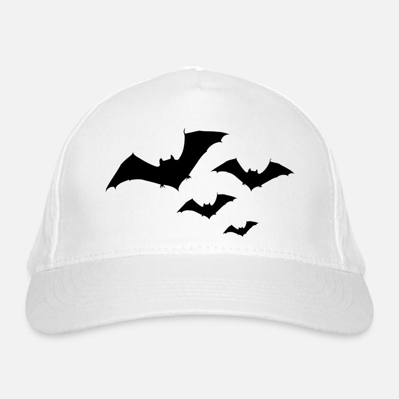 Halloween Bat Swarm 1c - Casquette classique bio - blanc