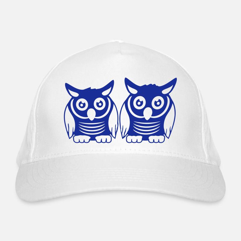2 Eulen Team Vogel Freunde zwei Schleiereulen Crew Bio-Baseballkappe