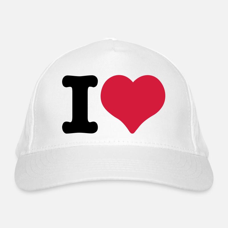 I Love - I Herz Bio-Baseballkappe